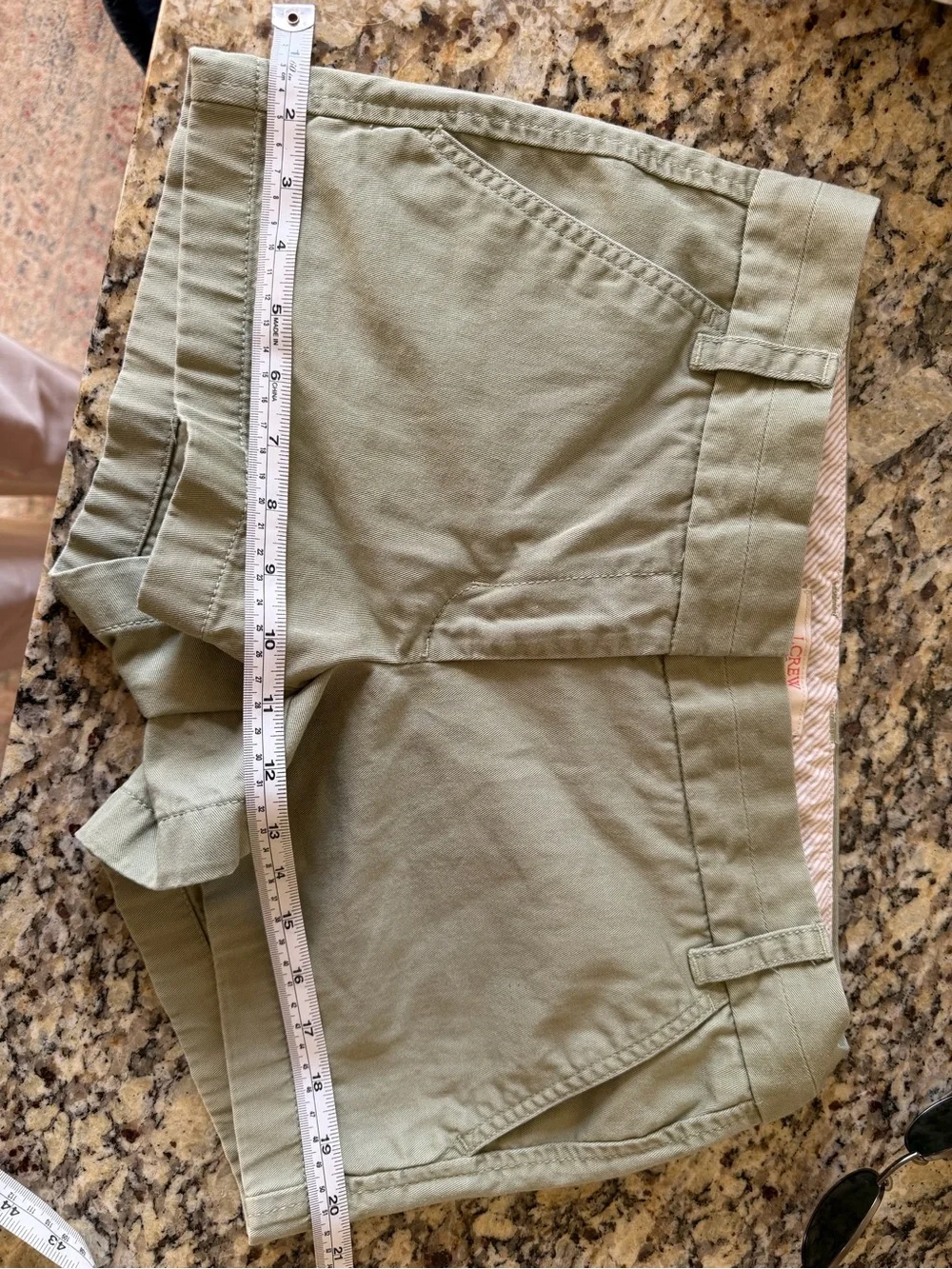 J. Crew Light Olive Cotton Bermuda Shorts